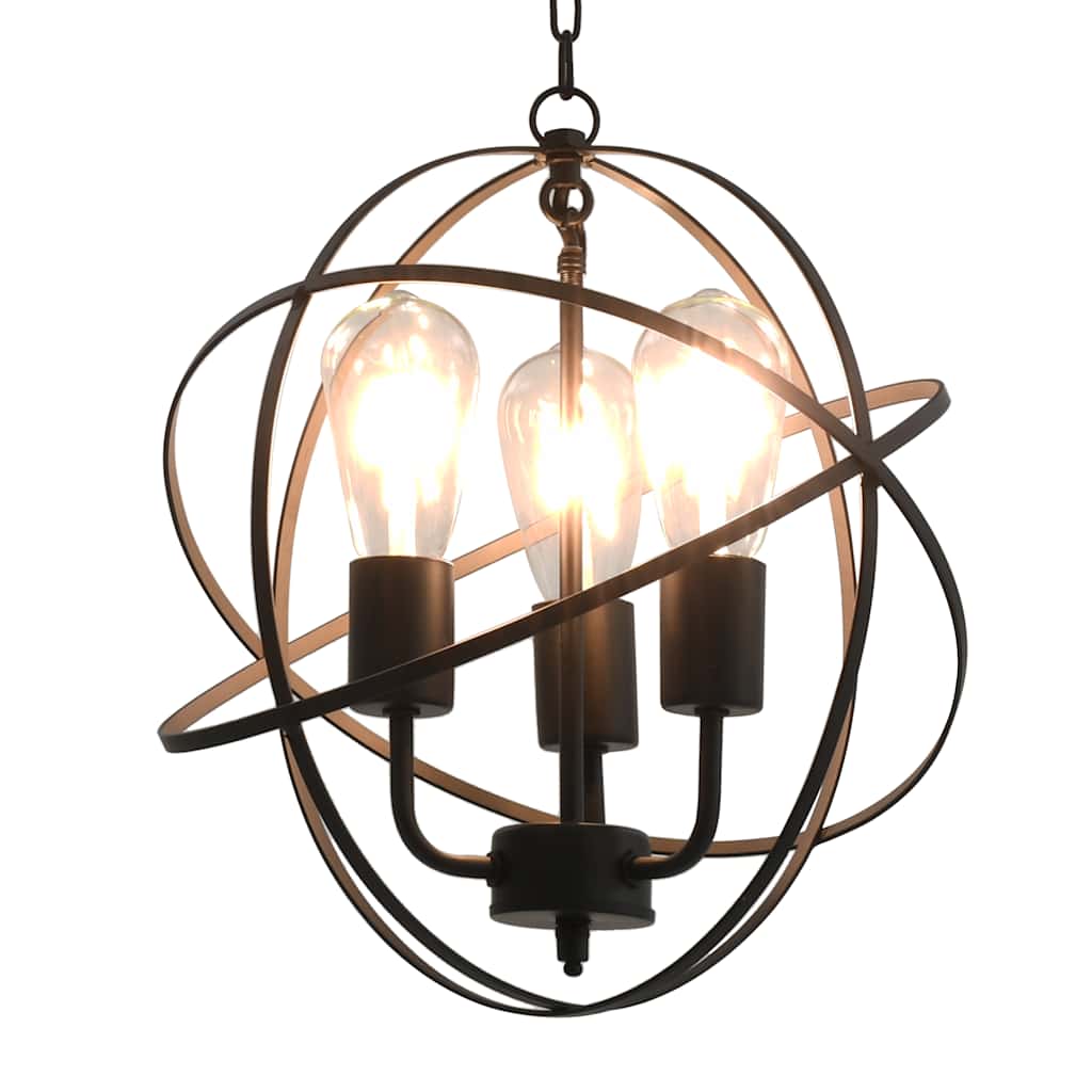 vidaXL Hanging Lamp | Black | Metal | Standard | Hanging Lamp | Spherical 1
