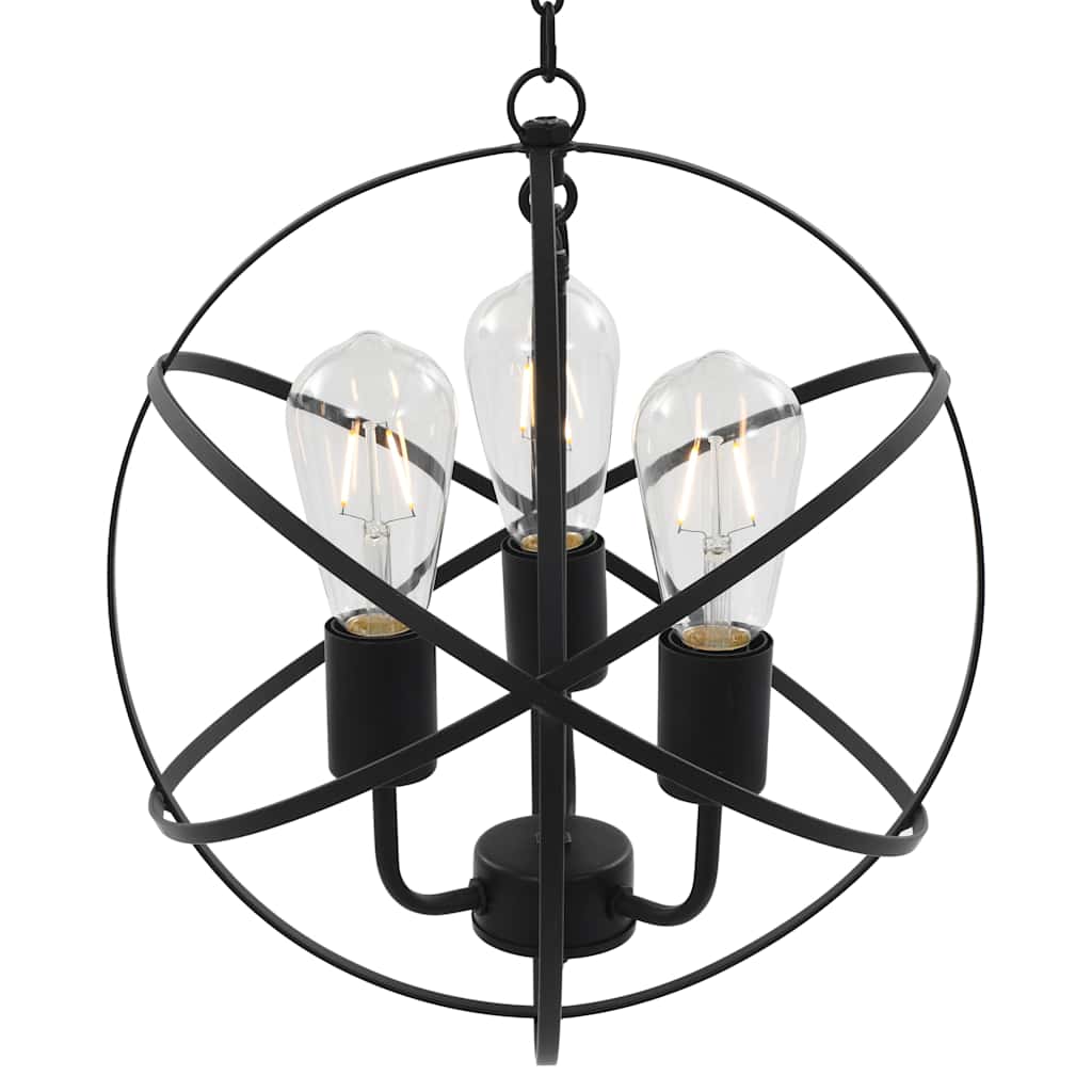 vidaXL Hanging Lamp | Black | Metal | Standard | Hanging Lamp | Spherical 2