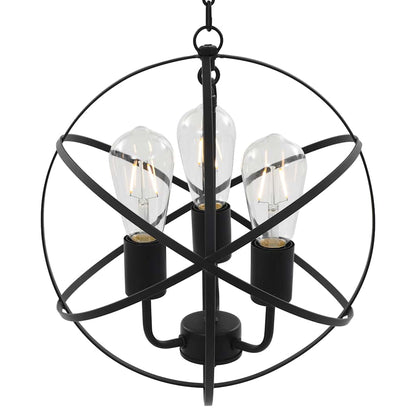 vidaXL Hanging Lamp | Black | Metal | Standard | Hanging Lamp | Spherical 2