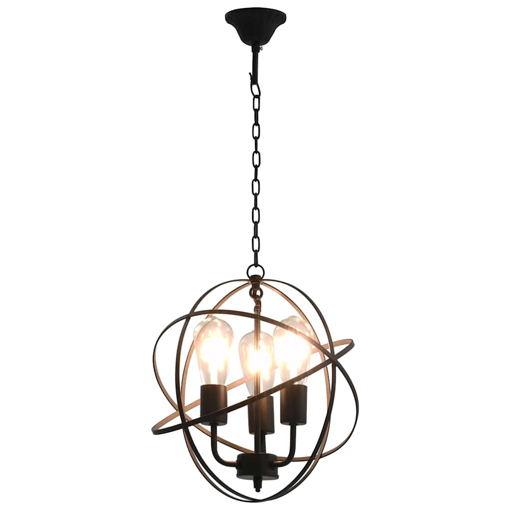 vidaXL Hanging Lamp | Black | Metal | Standard | Hanging Lamp | Spherical 3