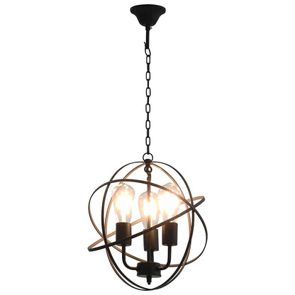 vidaXL Hanging Lamp | Black | Metal | Standard | Hanging Lamp | Spherical 3