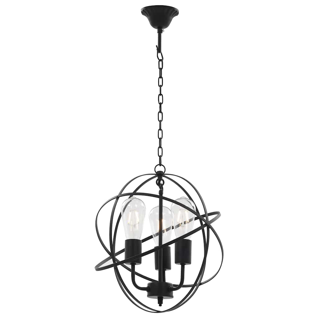 vidaXL Hanging Lamp | Black | Metal | Standard | Hanging Lamp | Spherical 4