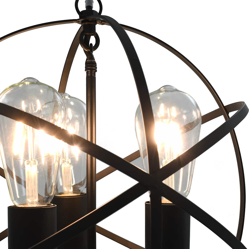 vidaXL Hanging Lamp | Black | Metal | Standard | Hanging Lamp | Spherical 5