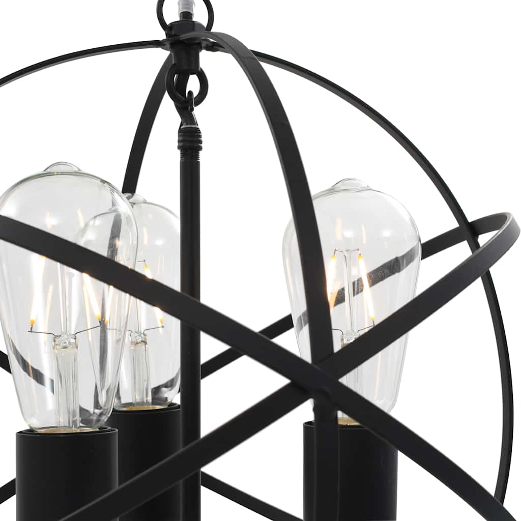 vidaXL Hanging Lamp | Black | Metal | Standard | Hanging Lamp | Spherical 6