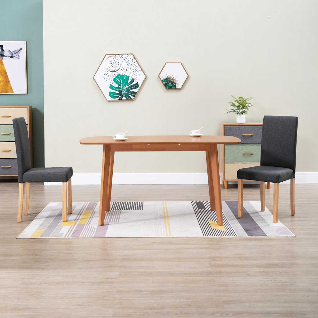 Dining Chairs Fabric Dark gray 2