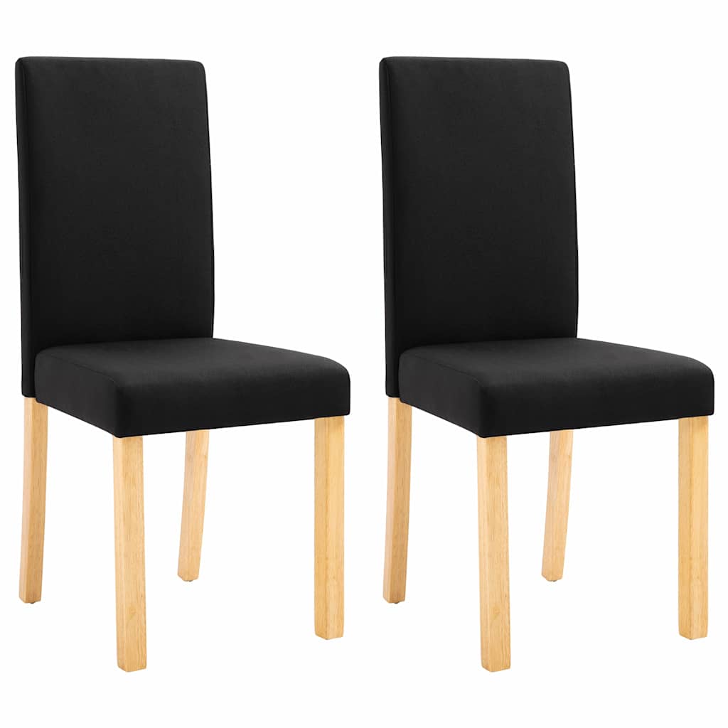 Dining Chairs Fabric Black 2