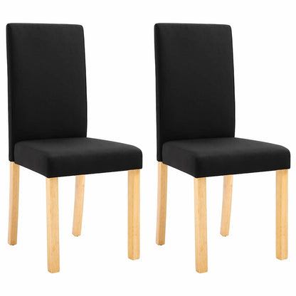 Dining Chairs Fabric Black 2