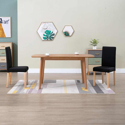 Dining Chairs Fabric Black 2