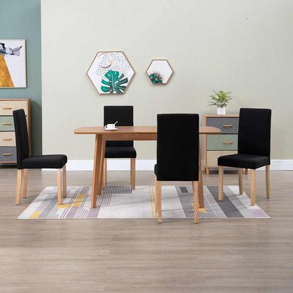 Dining Chairs Fabric Black 4