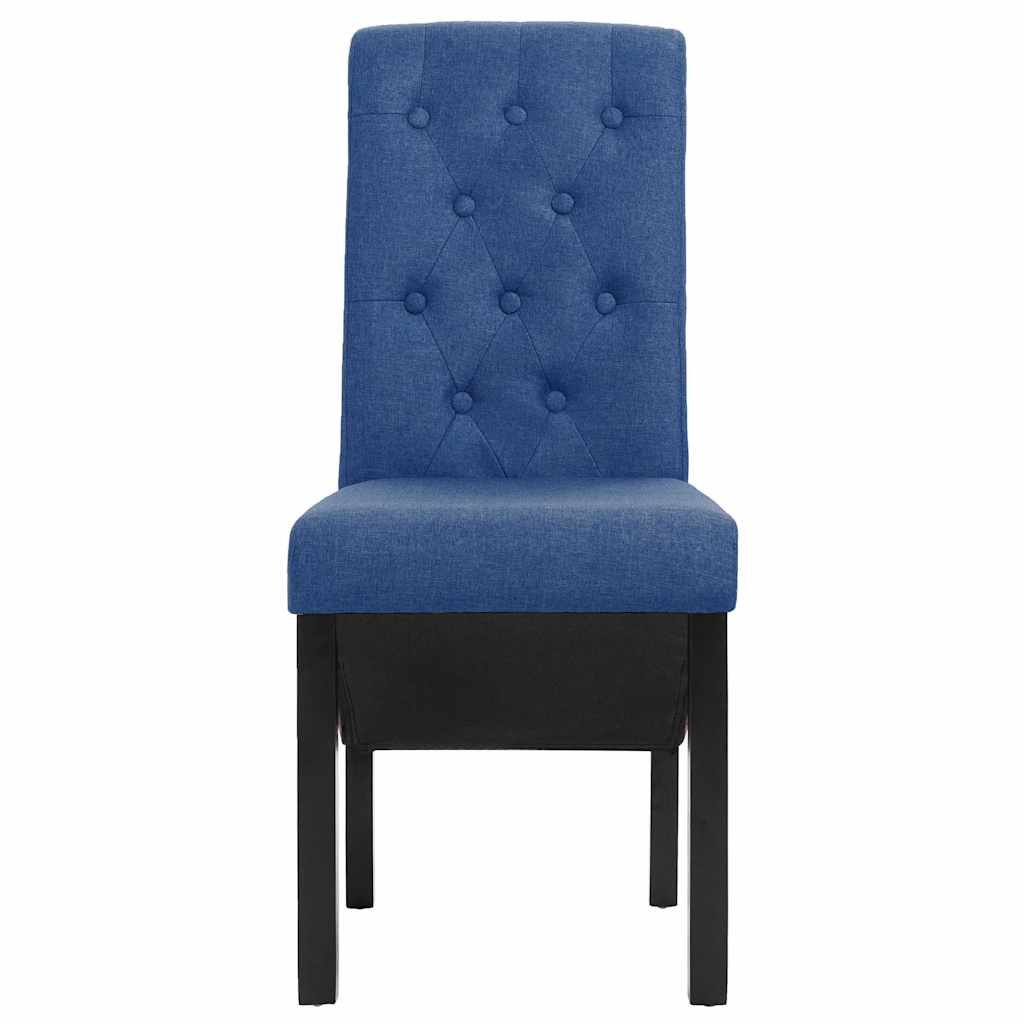vidaXL Dining Chairs 2 pcs Blue Fabric 3