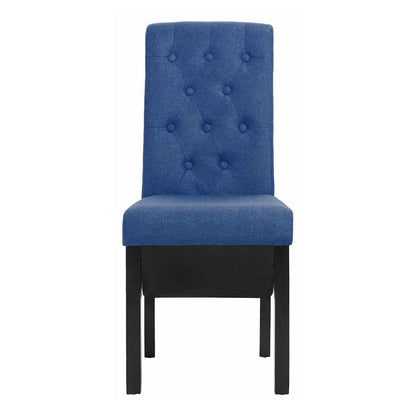vidaXL Dining Chairs 2 pcs Blue Fabric 3