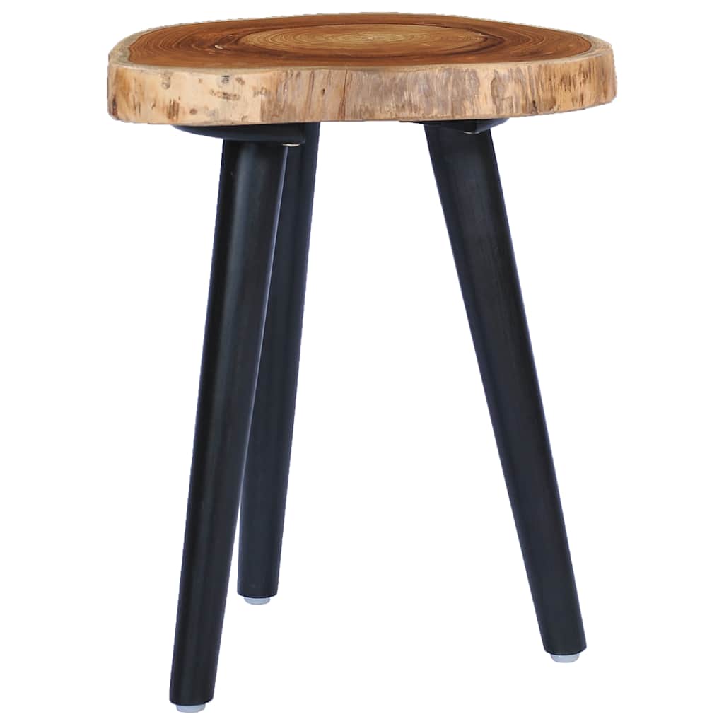 vidaXL Coffee Table | Natural and Black | Solid Teak Wood | Small 2