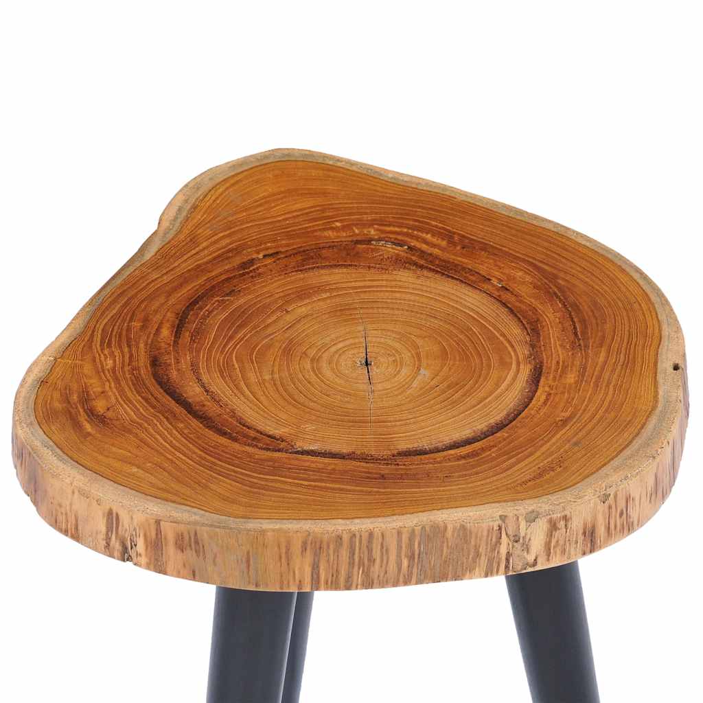 vidaXL Coffee Table | Natural and Black | Solid Teak Wood | Small 3