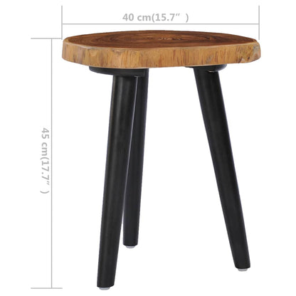 vidaXL Coffee Table | Natural and Black | Solid Teak Wood | Small 5
