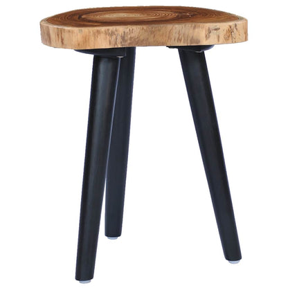 vidaXL Coffee Table | Natural and Black | Solid Teak Wood | Small 6