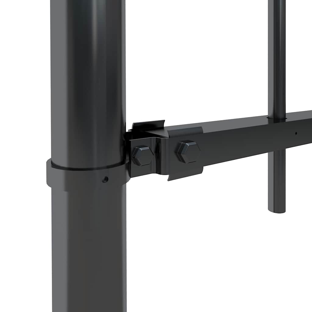 vidaXL Garden Fence "Woerden" with Spear Top Steel 170x100 cm Black 3