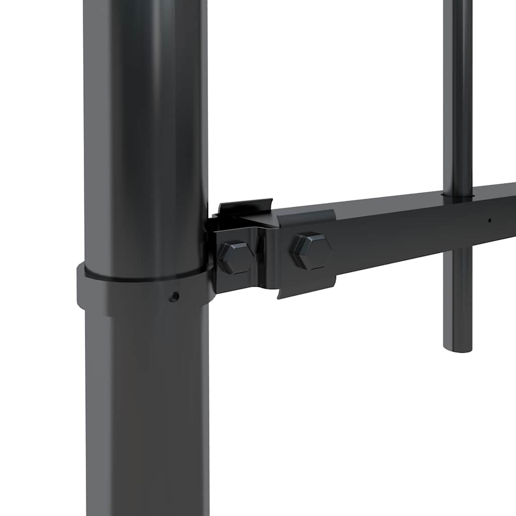vidaXL Garden Fence "Woerden" with Spear Top Steel 170x150 cm Black 3