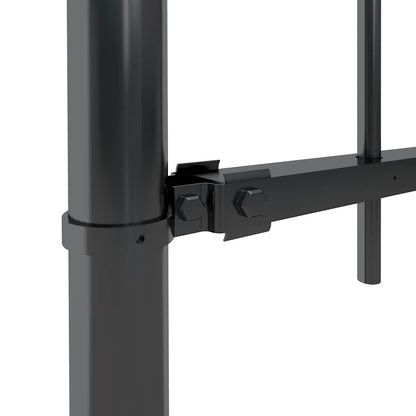 vidaXL Garden Fence "Boxtel" with Hoop Top Steel 170x150 cm Black 4