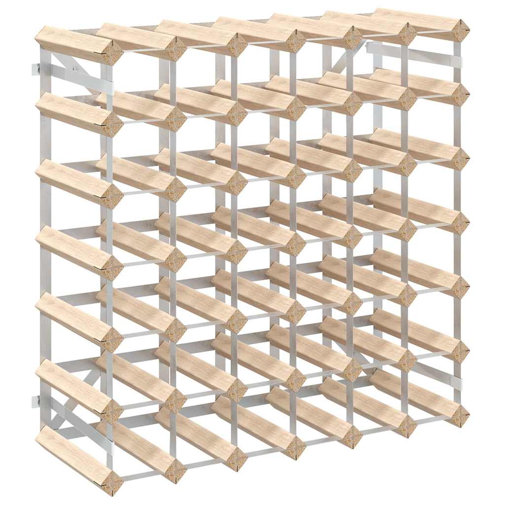 vidaXL Wine Rack for 42 Bottles Solid Pinewood 2
