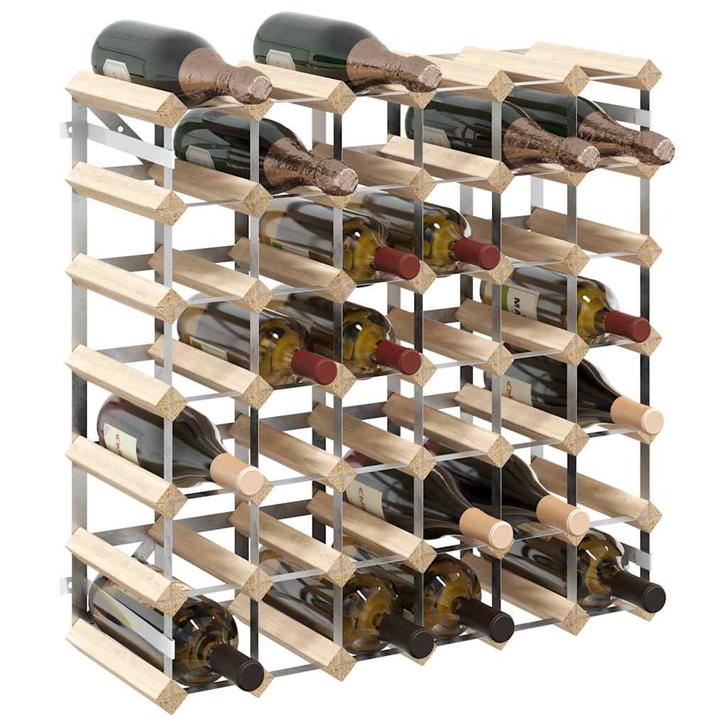 vidaXL Wine Rack for 42 Bottles Solid Pinewood 4