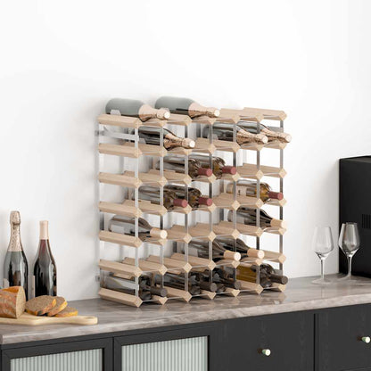 vidaXL Wine Rack for 42 Bottles Solid Pinewood 1