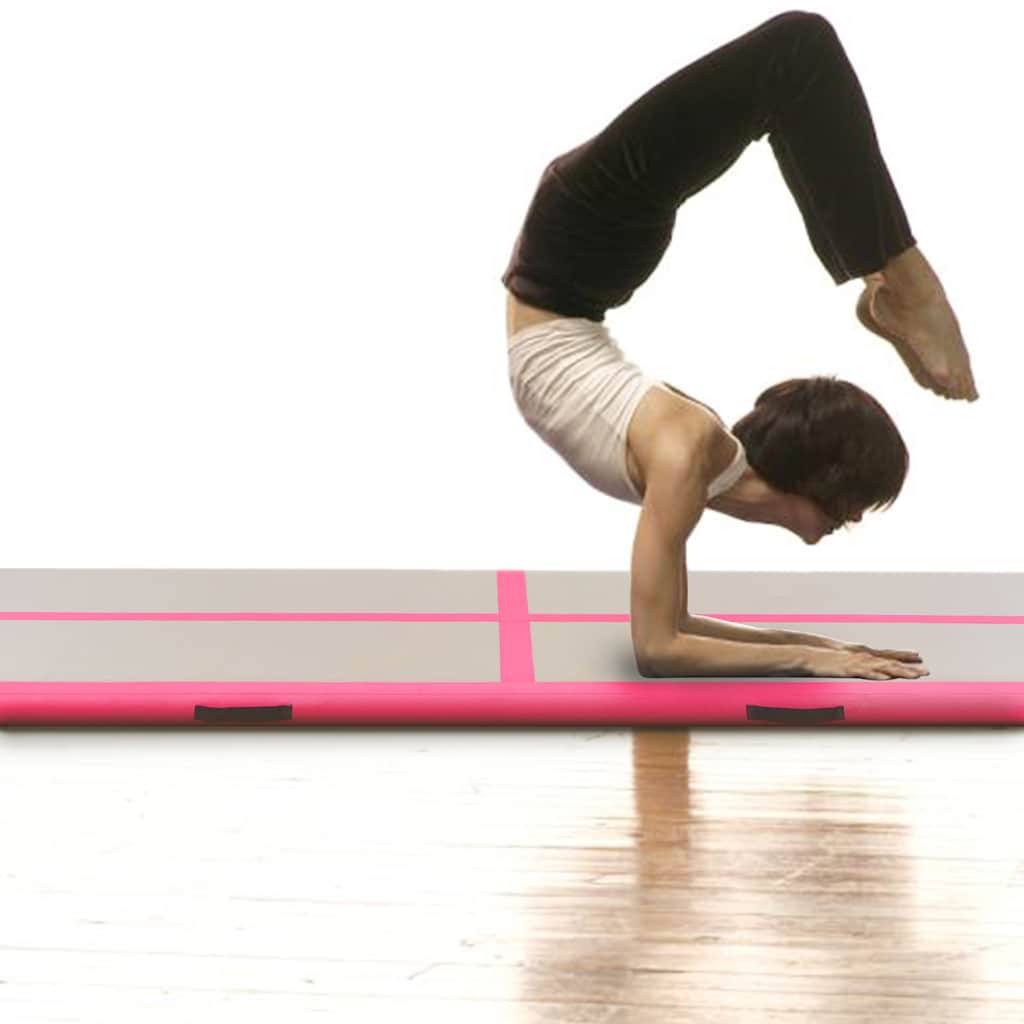 Inflatable Gymnastics Mat with Pump PVC Pink