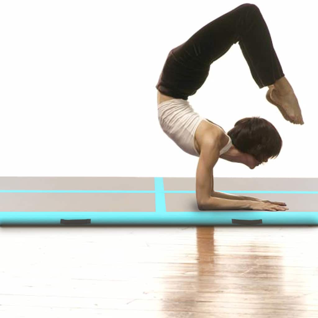 Inflatable Gymnastics Mat with Pump PVC Green