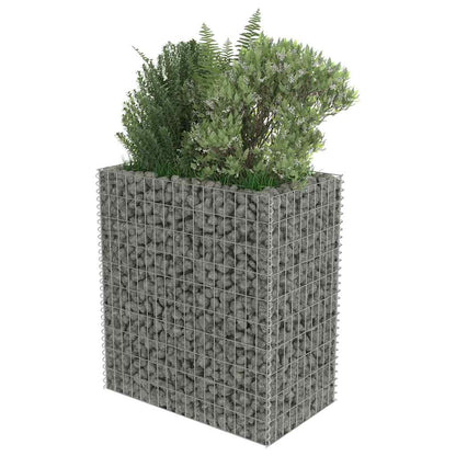 vidaXL Gabion Raised Bed | Silver | Galvanised Steel | 90x50x100 cm 4