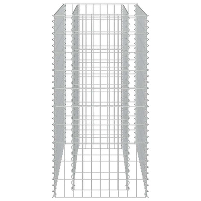 vidaXL Gabion Raised Bed | Silver | Galvanised Steel | 90x50x100 cm 6