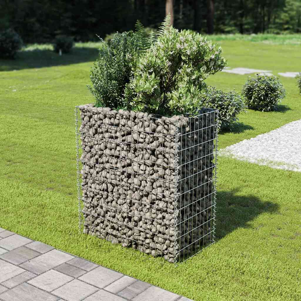 vidaXL Gabion Raised Bed | Silver | Galvanised Steel | 90x50x100 cm 1