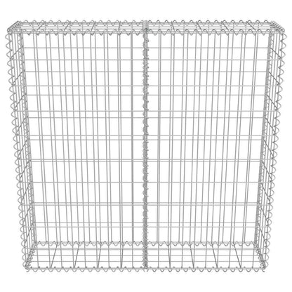 vidaXL Gabion Wall with Covers Galvanised Steel 100x20x100 cm 5