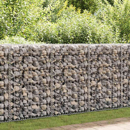 vidaXL Gabion Wall with Covers Galvanised Steel 100x20x100 cm 1