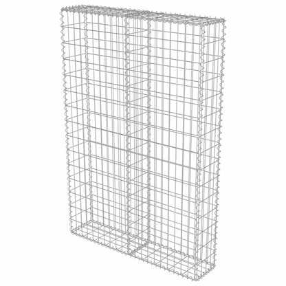 vidaXL Gabion Wall with Covers Galvanised Steel 100x20x150 cm 4