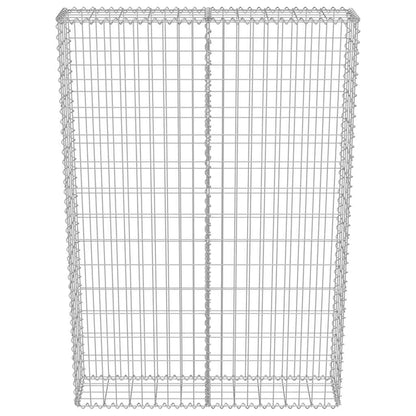 vidaXL Gabion Wall with Covers Galvanised Steel 100x20x150 cm 5