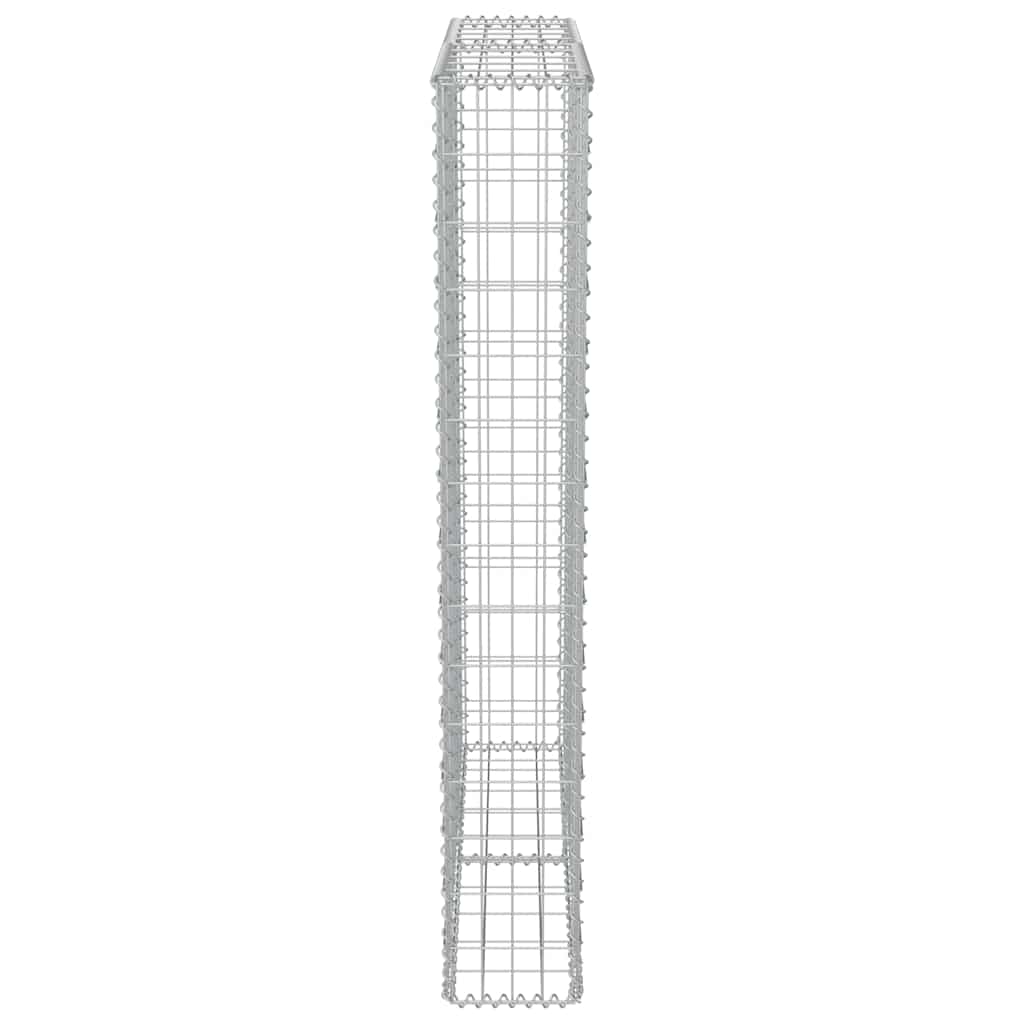 vidaXL Gabion Wall with Covers Galvanised Steel 100x20x150 cm 6