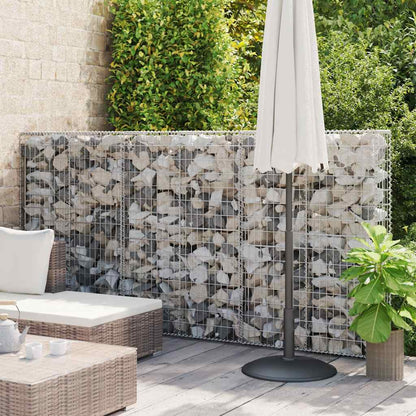 vidaXL Gabion Wall with Covers Galvanised Steel 100x20x150 cm 1