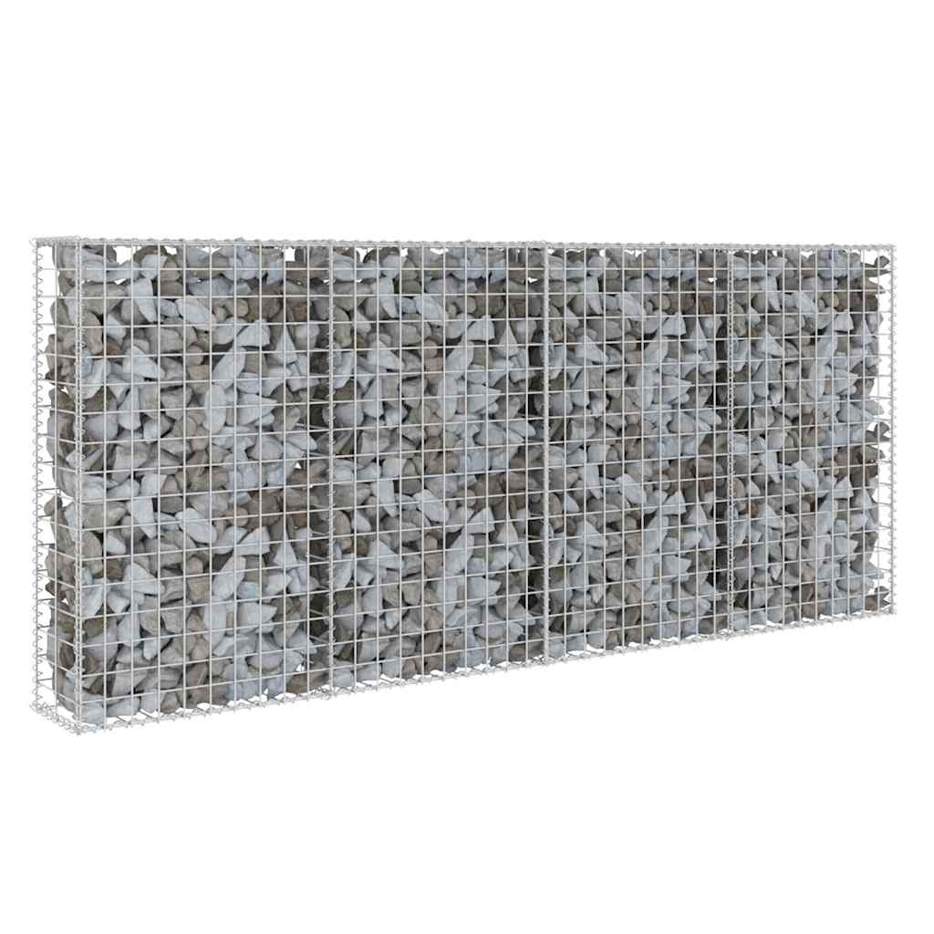 vidaXL Gabion Wall with Covers Galvanised Steel 200x20x85 cm 2