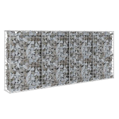 vidaXL Gabion Wall with Covers Galvanised Steel 200x20x85 cm 2