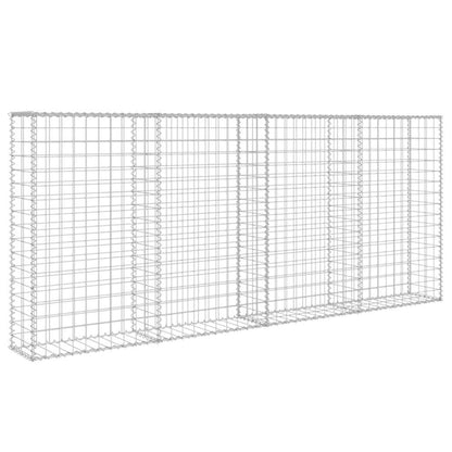 vidaXL Gabion Wall with Covers Galvanised Steel 200x20x85 cm 4