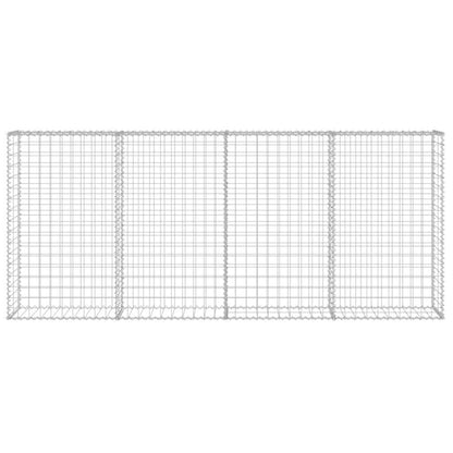 vidaXL Gabion Wall with Covers Galvanised Steel 200x20x85 cm 5