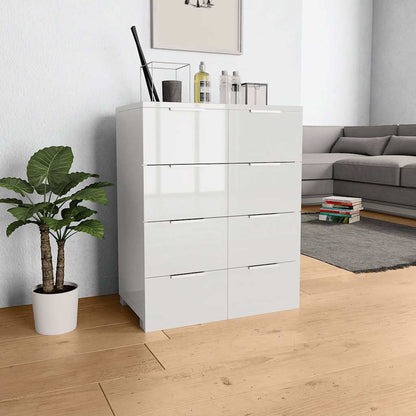 vidaXL Sideboard | High Gloss White | Engineered wood with high gloss finish 1