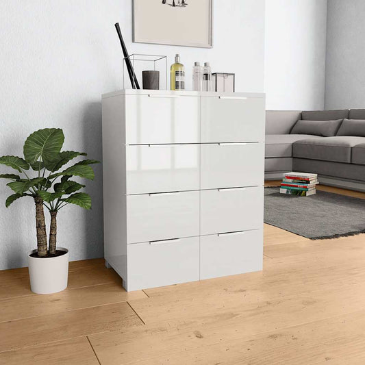 vidaXL Sideboard | High Gloss White | Engineered wood with high gloss finish 1