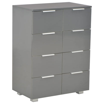 vidaXL Sideboard | High Gloss Grey | Engineered wood | Medium | Sideboard 2