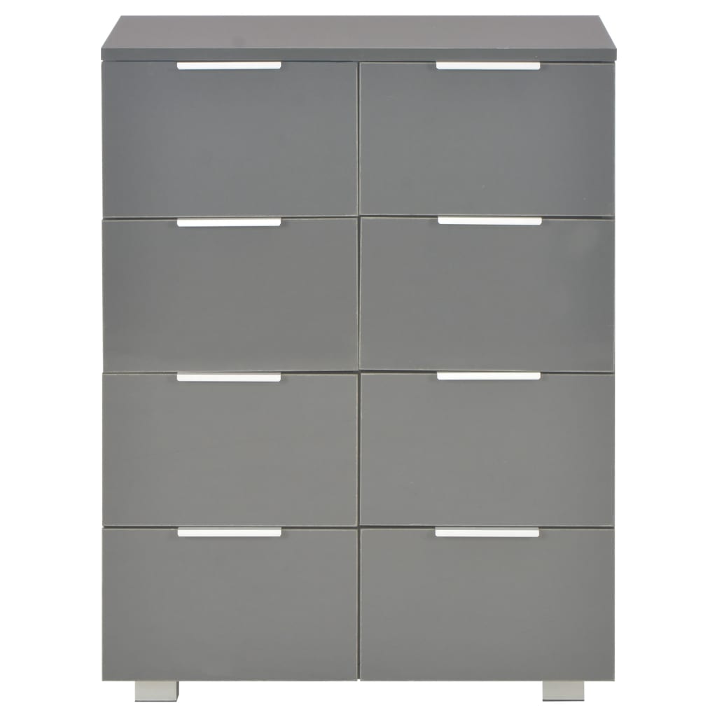 vidaXL Sideboard | High Gloss Grey | Engineered wood | Medium | Sideboard 3
