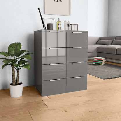 vidaXL Sideboard | High Gloss Grey | Engineered wood | Medium | Sideboard 1