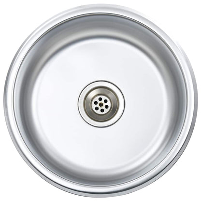 Kitchen Sink with Strainer and Trap Stainless Steel 42 x 16 cm