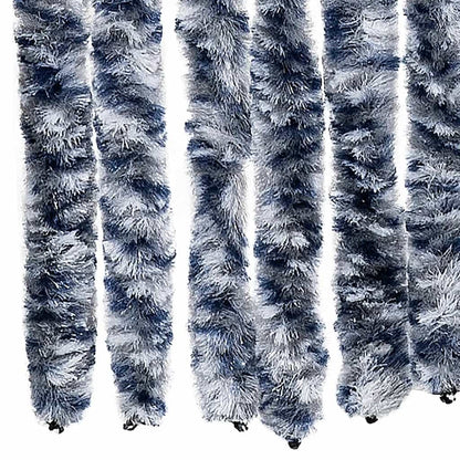 vidaXL Insect Curtain Blue, White and Silver 100x220 cm Chenille 5