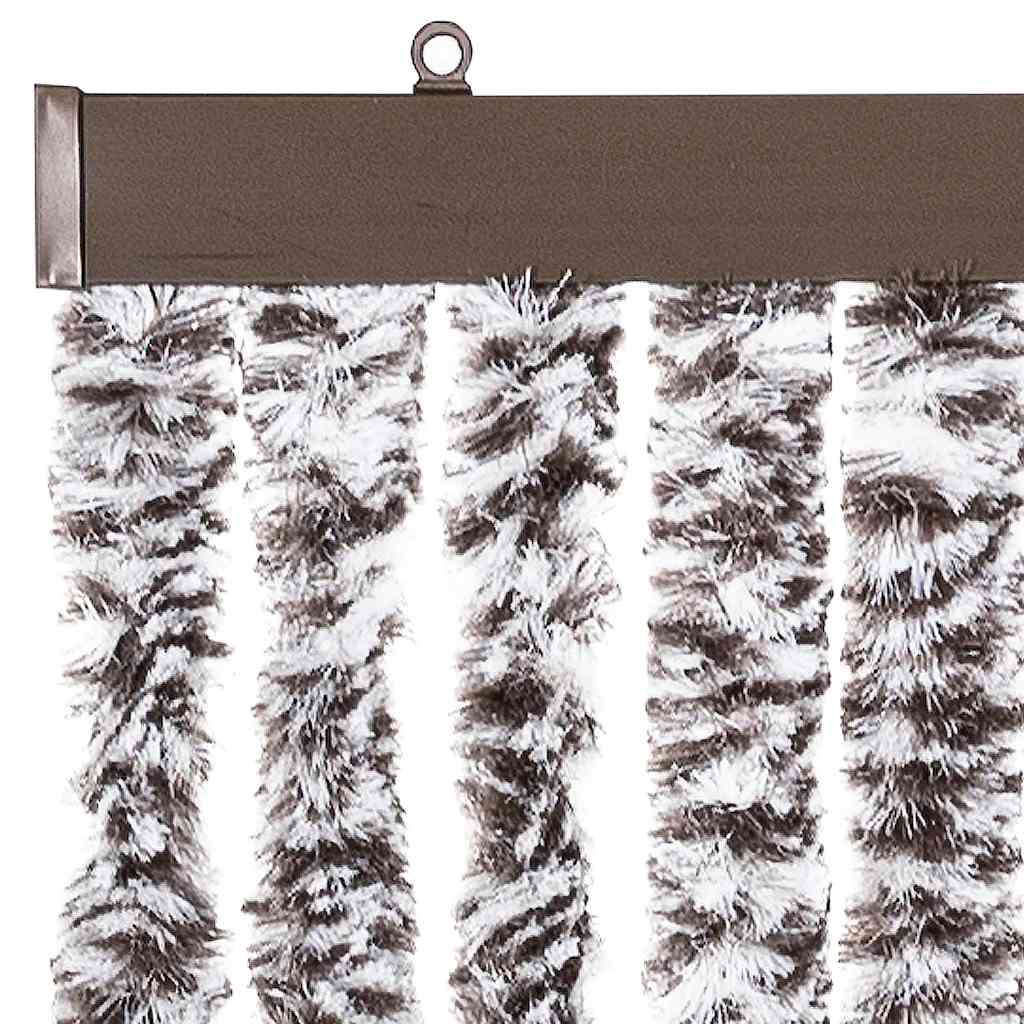 vidaXL Insect Curtain Brown and Beige 100x220 cm Chenille 4