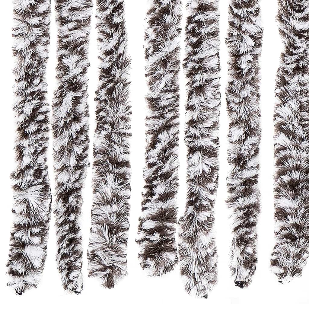 vidaXL Insect Curtain Brown and Beige 100x220 cm Chenille 5