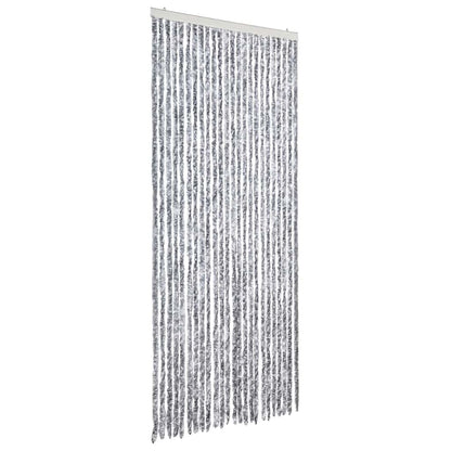 vidaXL Insect Curtain White and Grey 100x220 cm Chenille 2